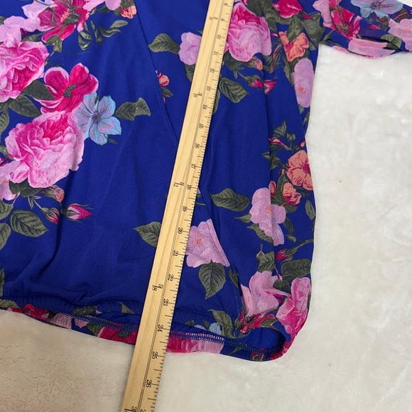 I.N.C International Concepts Womens Surplice Floral Pullover Blouse, - Picture 7 of 12